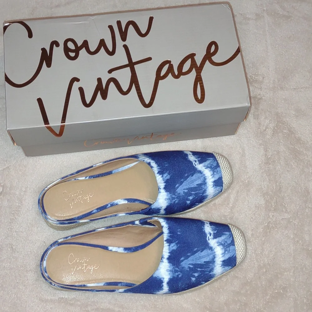 👣CROWN VINTAGE💛 Lonari Espadrille Wedge Mules